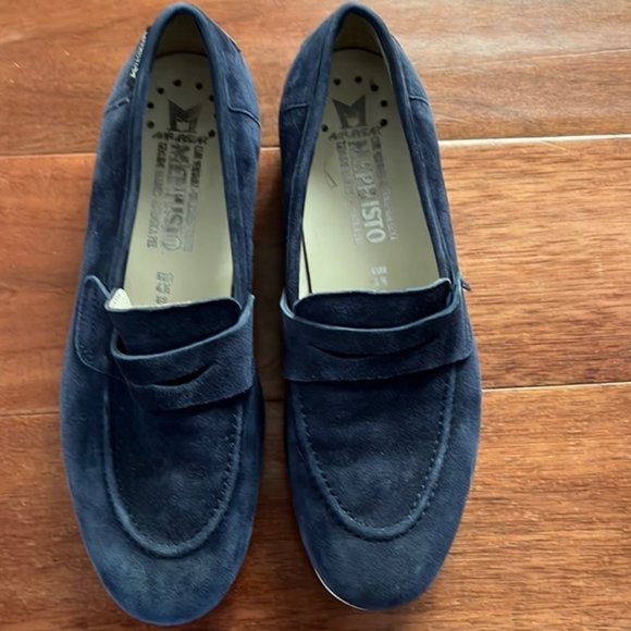 Mephisto navy suede loafers size 7 - Picture 2 of 7